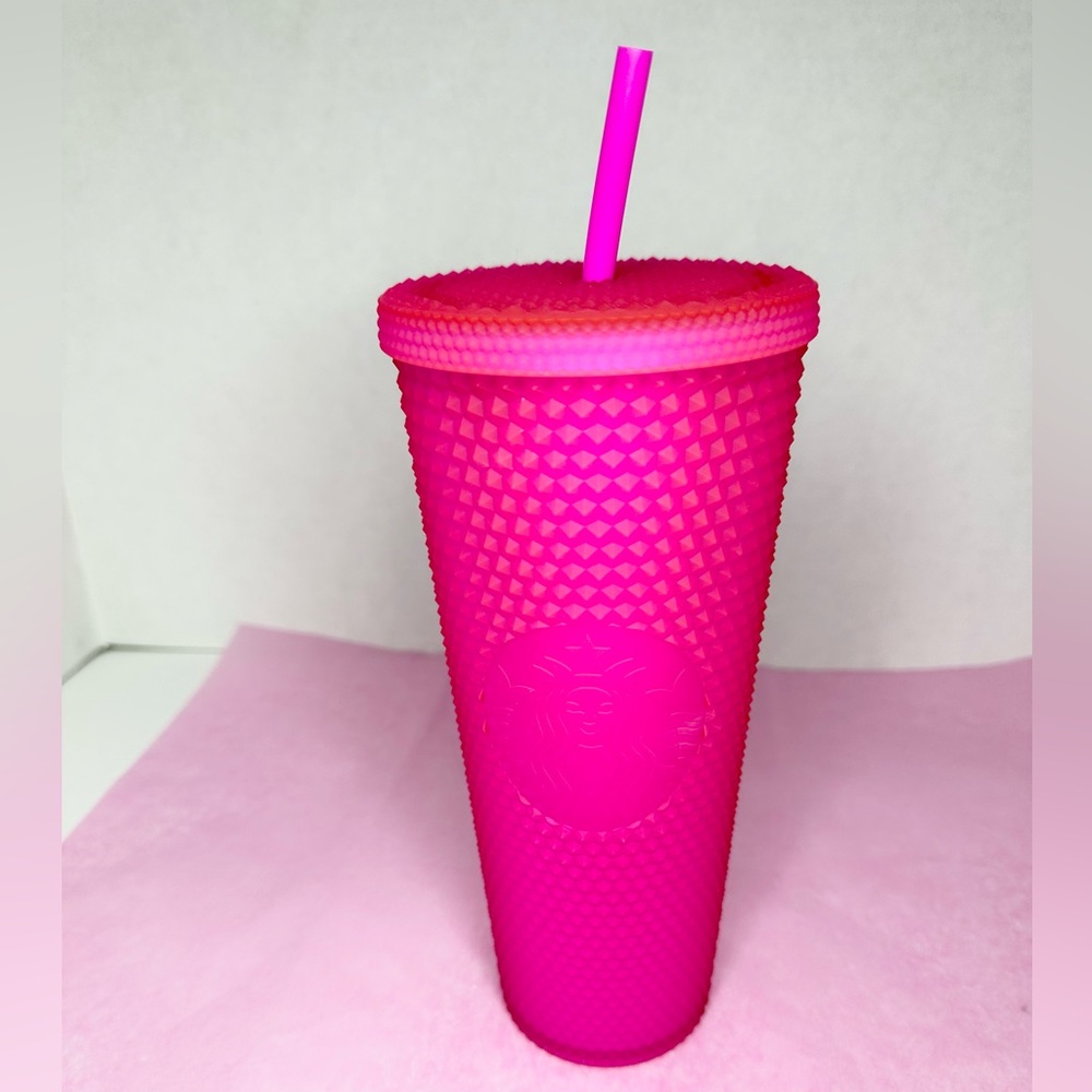 STARBUCKS 2021 LIMITED EDITION BARBIE PINK STUDDED TUMBLER!